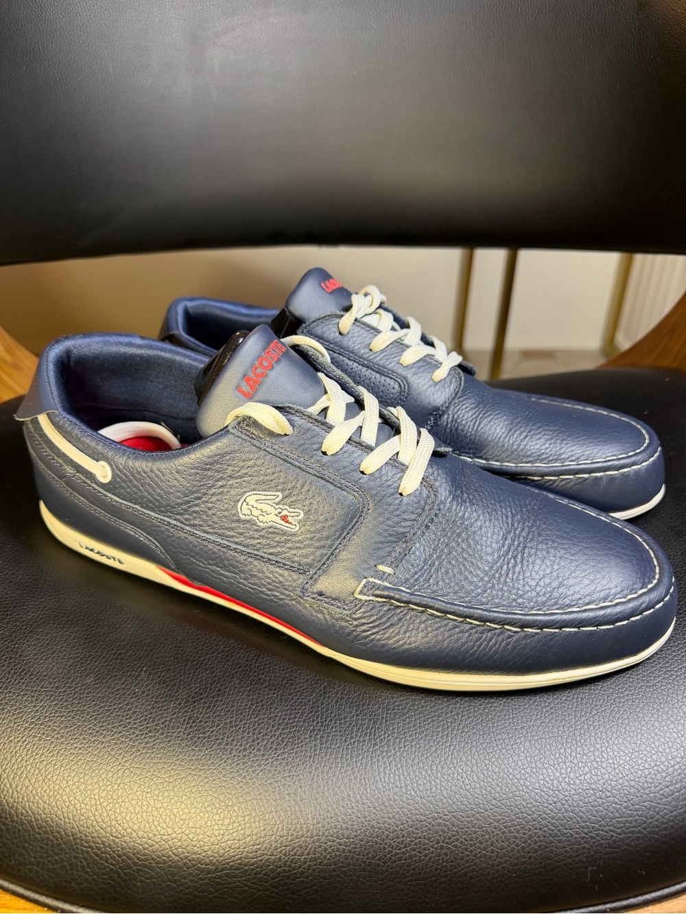 Lacoste Dreyfus SPM LTH Men's Shoes Dark Blue/White Sz 10